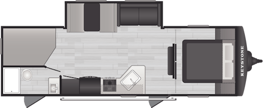 Floorplan of RV model 261BHCWE