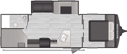 Floorplan of RV model 269DBC