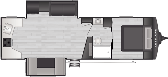 Floorplan of RV model 281RK