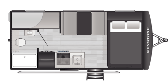 Floorplan of RV model 17BH