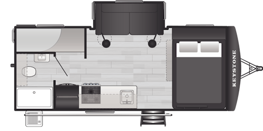 Floorplan of RV model 18BHS