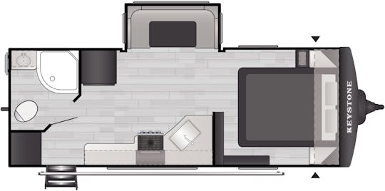 Floorplan of RV model 212RB
