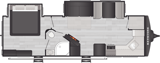 Floorplan of RV model 271FK