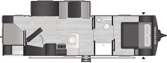 Floorplan of RV model 291BH