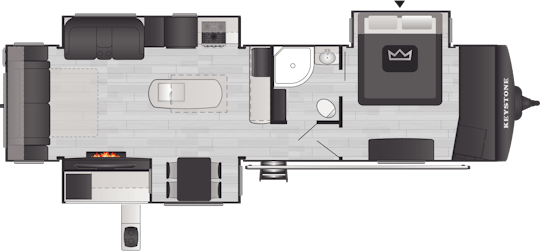 Floorplan of RV model 330RL