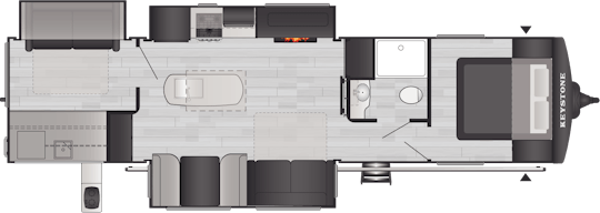 Floorplan of RV model 340BH