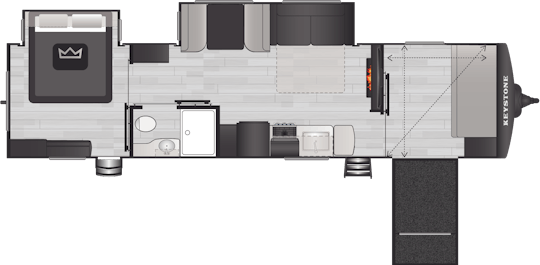 Floorplan of RV model 342CG
