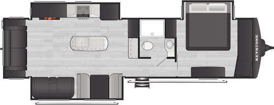 Floorplan of RV model 328RL