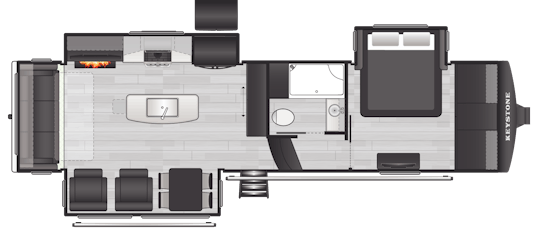 Floorplan of RV model 3123RL