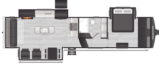 Floorplan of RV model 3231CK