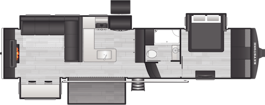 Floorplan of RV model 3532SP