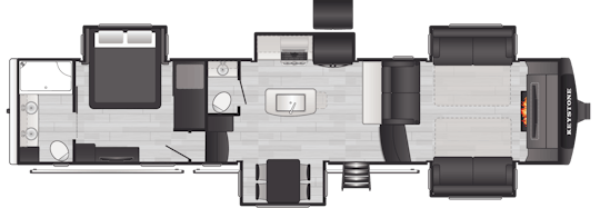 Floorplan of RV model 3761FL