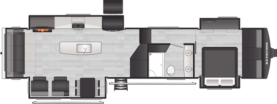 Floorplan of RV model 3781RL