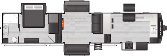 Floorplan of RV model 3795FK
