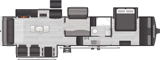 Floorplan of RV model 3857BR