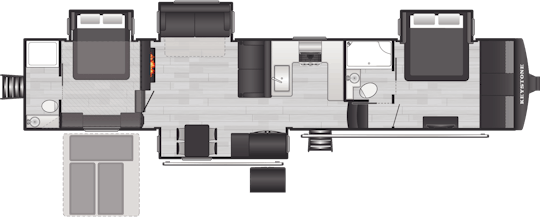 Floorplan of RV model 3915TB