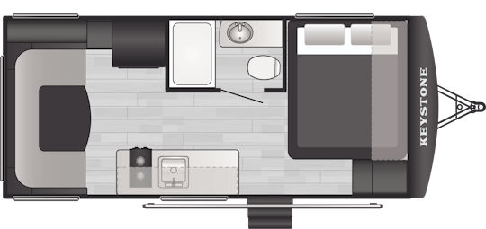 Floorplan of RV model 1750RD