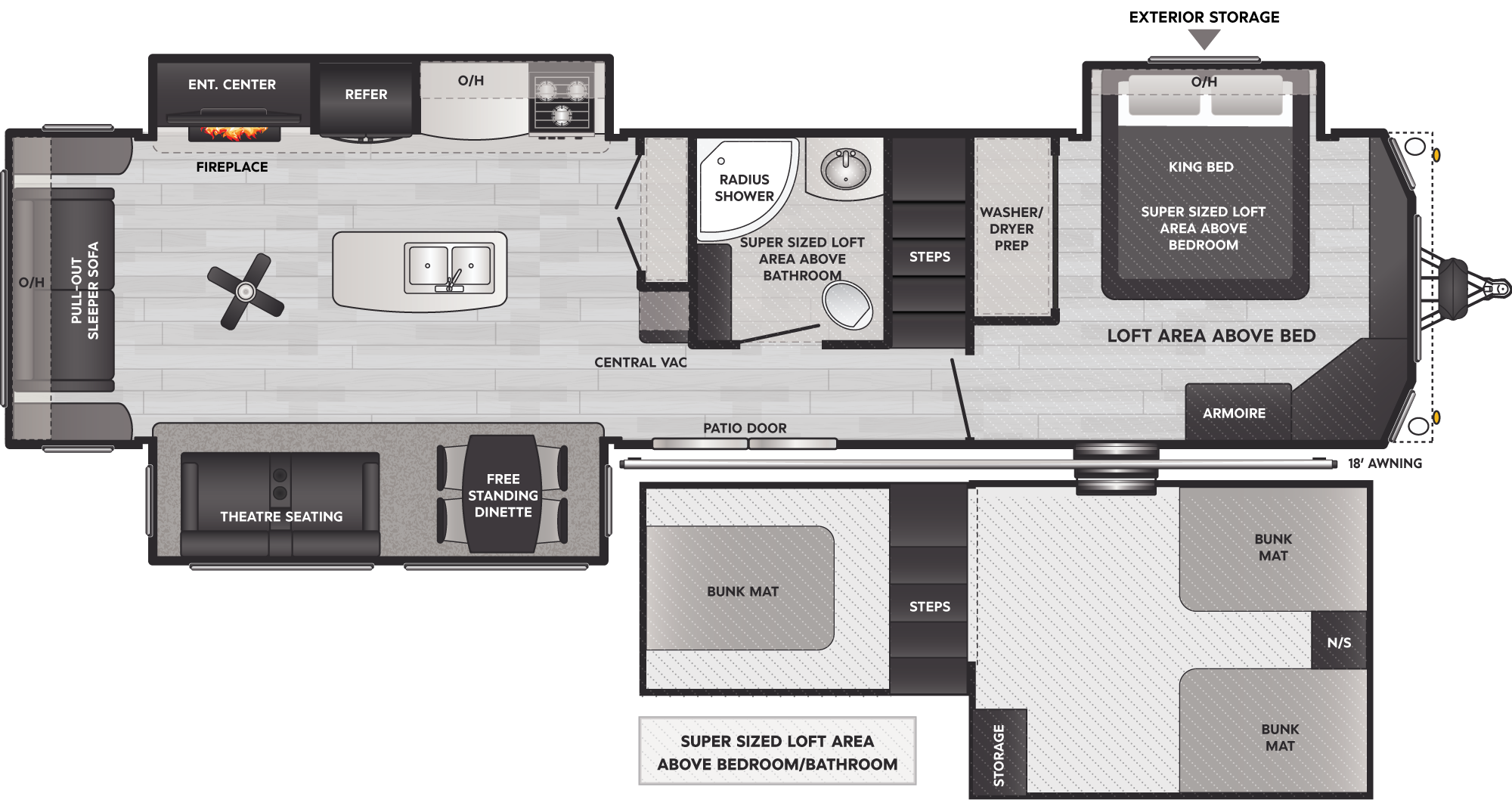 2026 Keystone Residence 401FLFT floorplan diagram