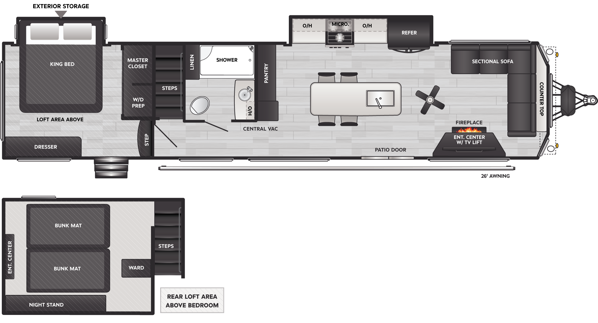 2026 Keystone Residence 401FLSL floorplan diagram