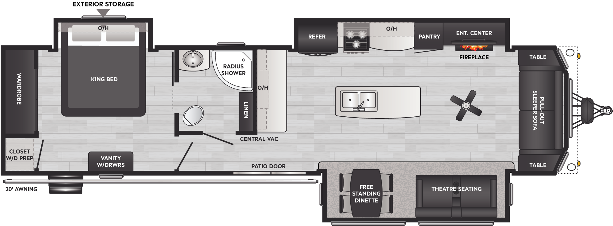 2026 Keystone Residence 40MKTS floorplan diagram