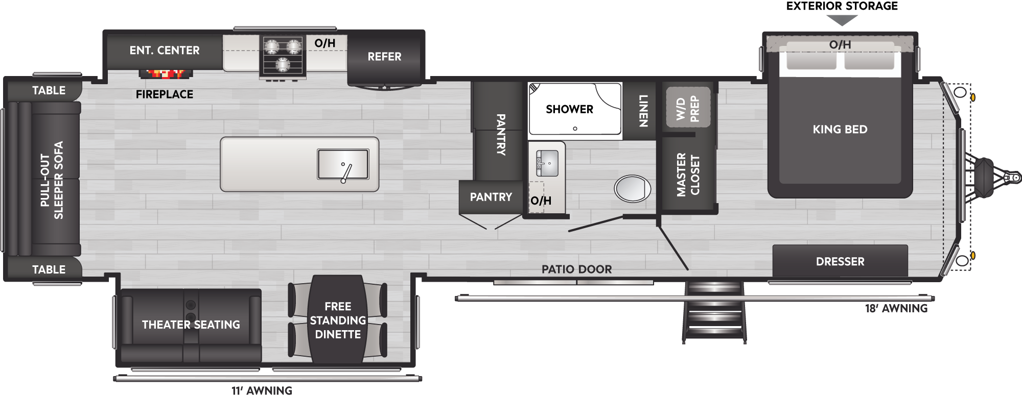2026 Keystone Residence 40RS floorplan diagram
