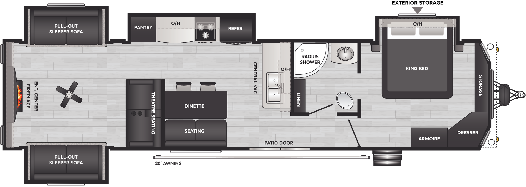 2026 Keystone Retreat 39RDEN floorplan diagram