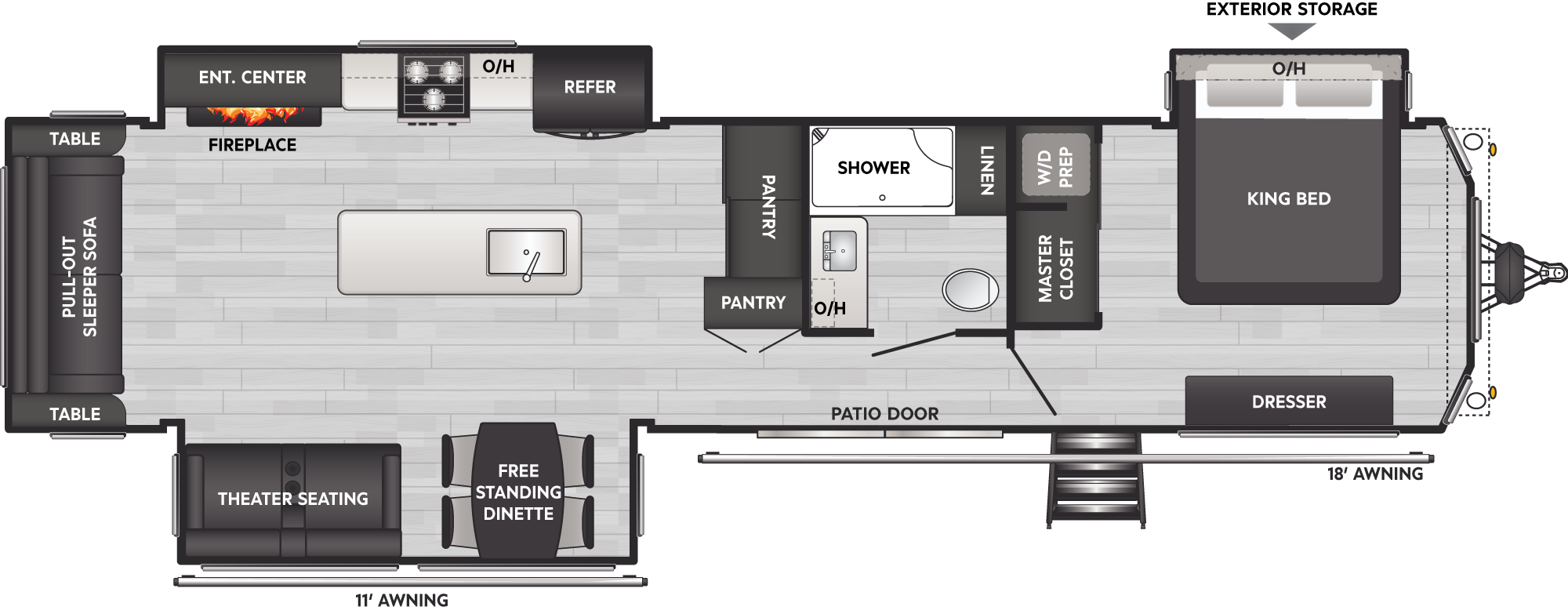 2026 Keystone Retreat 391RS floorplan diagram