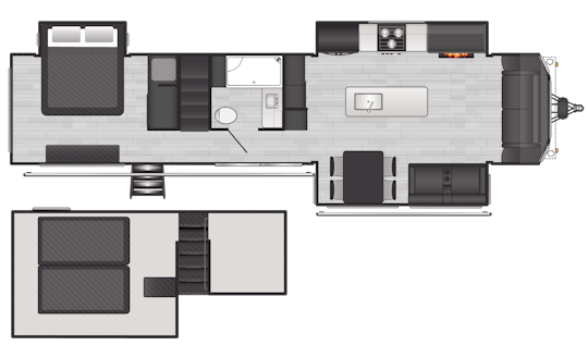 Floorplan of RV model 39FSRL