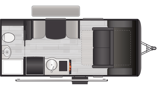 Floorplan of RV model 15RB