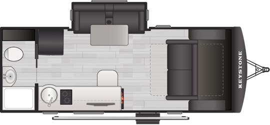 Floorplan of RV model 18RB