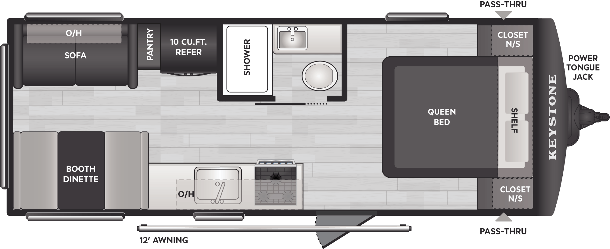Floorplan of RV model 200RLWE