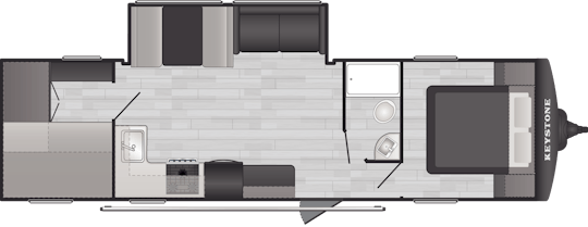 Floorplan of RV model 291BRWE