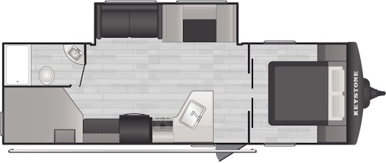 Floorplan of RV model 269DBWE
