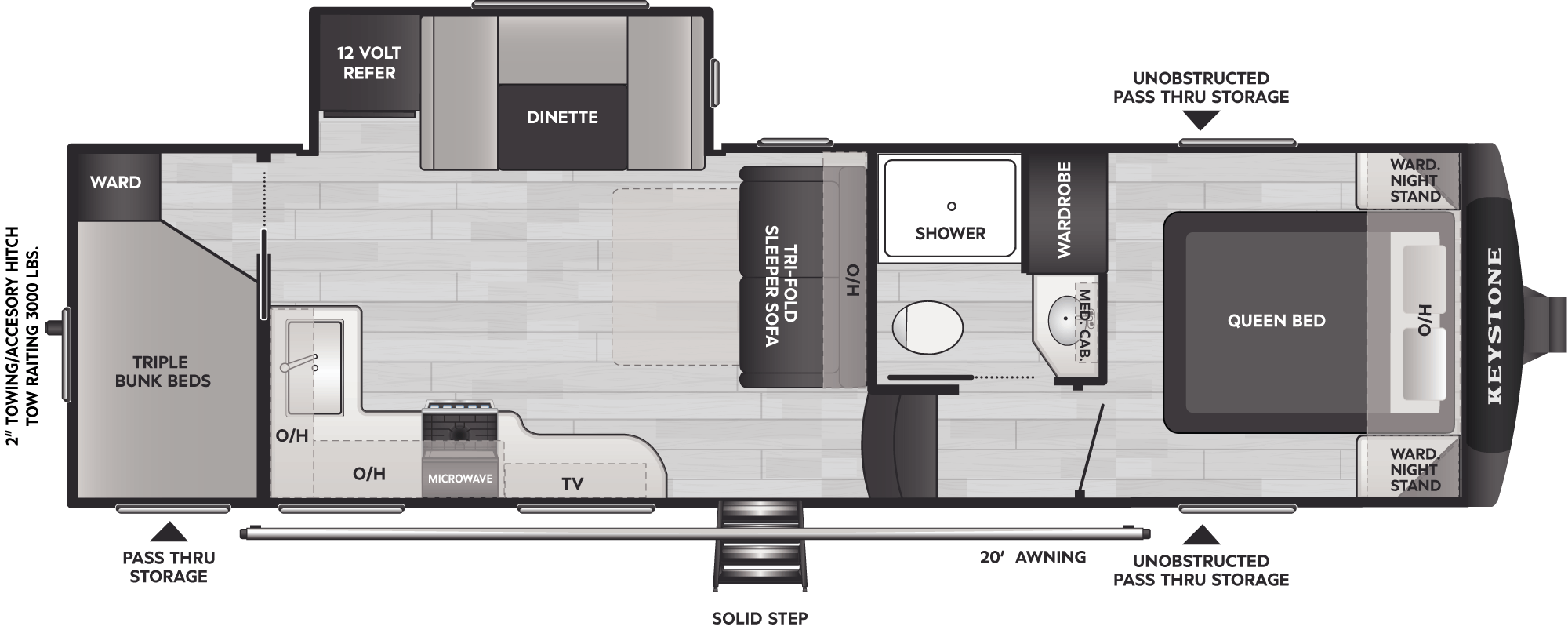 Floorplan of RV model 2700BH