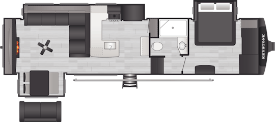 Floorplan of RV model 320RDS