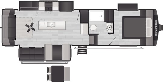 Floorplan of RV model 290RLS