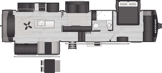 Floorplan of RV model 360MBI