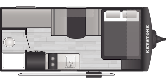 Floorplan of RV model 16BHC