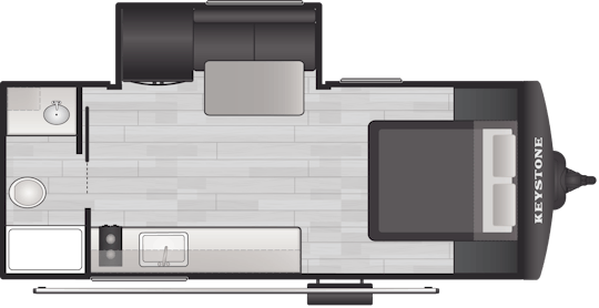Floorplan of RV model 18RBCWE