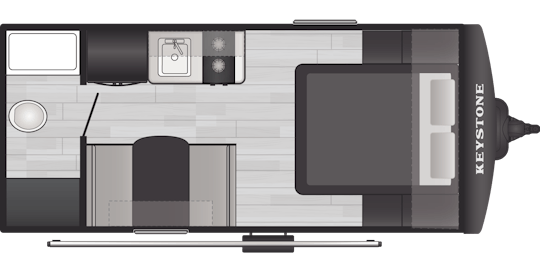 Floorplan of RV model 16RBC