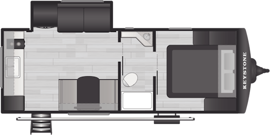 Floorplan of RV model 21RKCWE