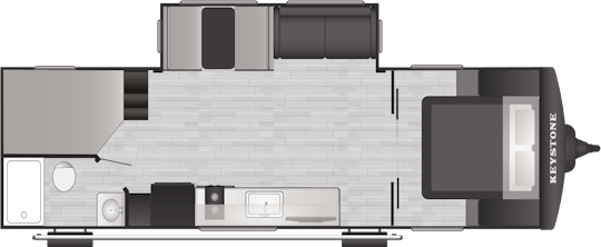 Floorplan of RV model 26BHCWE