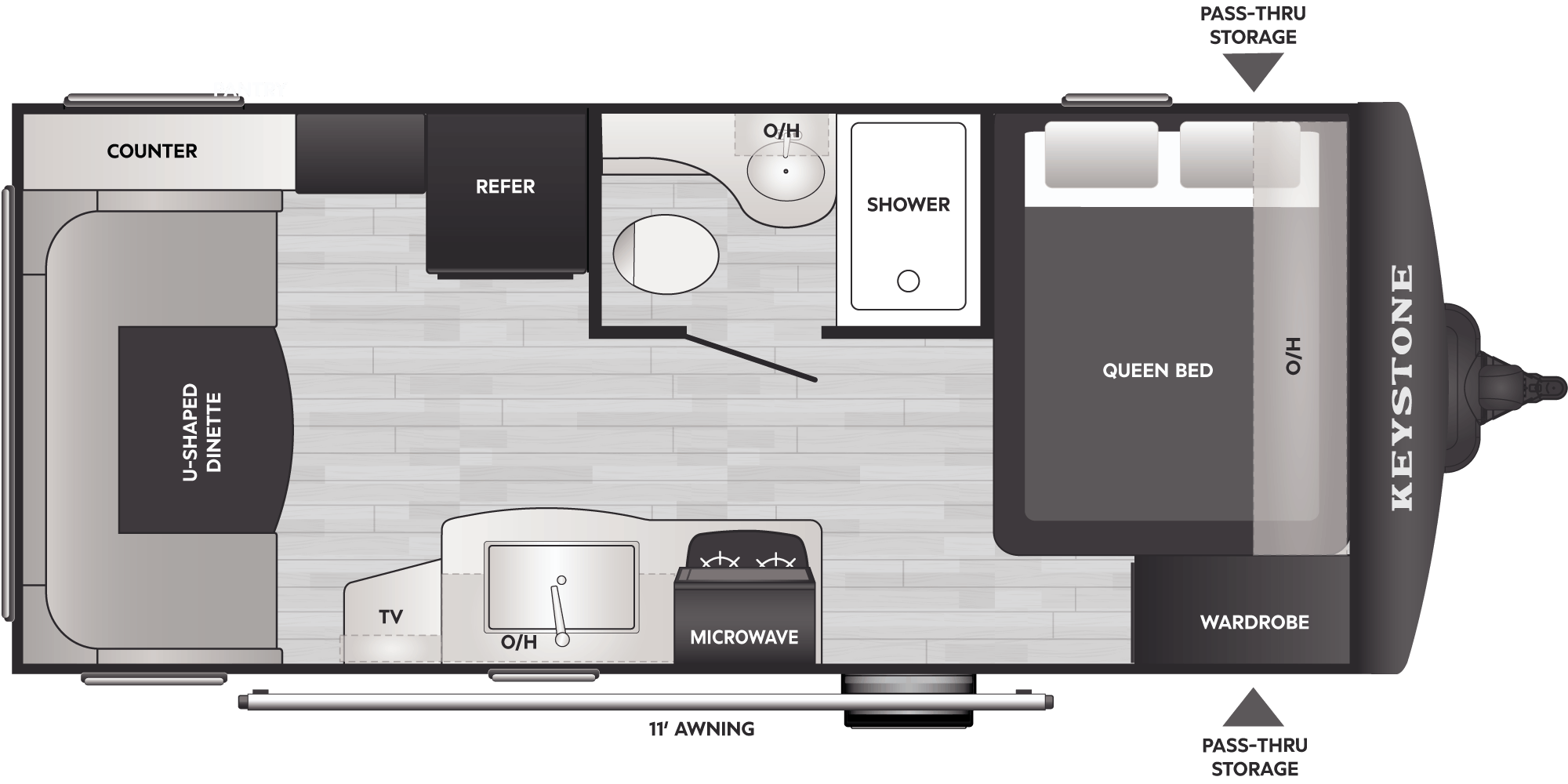 Floorplan of RV model 1900RD