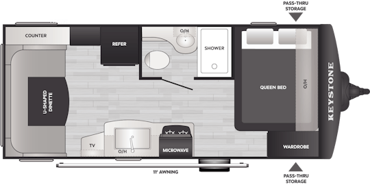 Floorplan of RV model 1900RD