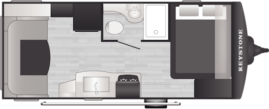 Floorplan of RV model 1900RDWE