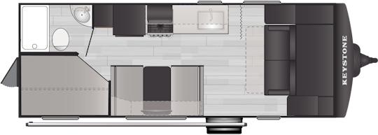 Floorplan of RV model 2140BHWE