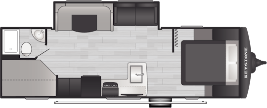 Floorplan of RV model 2640BHWE