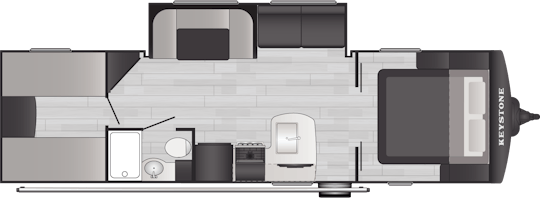 Floorplan of RV model 2840QB