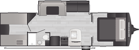 Floorplan of RV model 2840QBWE
