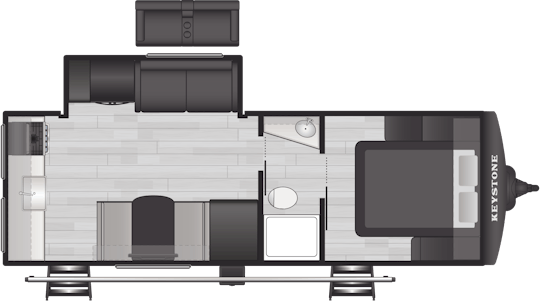 Floorplan of RV model 245RKSWE